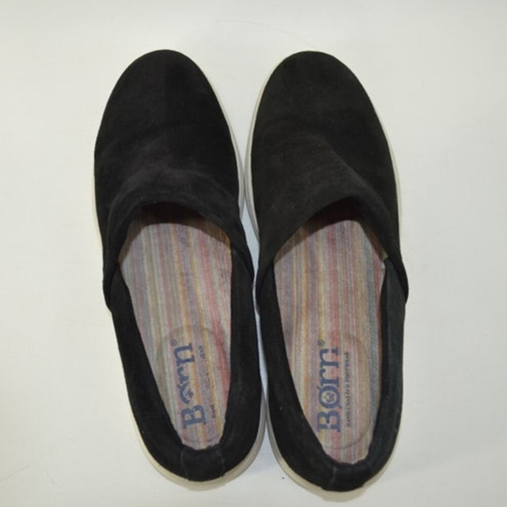Born Womens Size 11 Sneakers Black Suede Casual Comfort - Picture 8 of 12